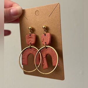 ❤️‍🔥 Handmade Clay Southwestern Post Back Dangle Earrings